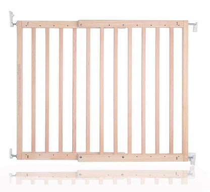Safetots Chunky Wooden Screw Fit Stair Gate, Natural, 63.5cm - 105.5cm, Wood Baby Gate, Screw Fit Safety Barrier, Stylish Design and Practical Safety Gate, Easy Installation