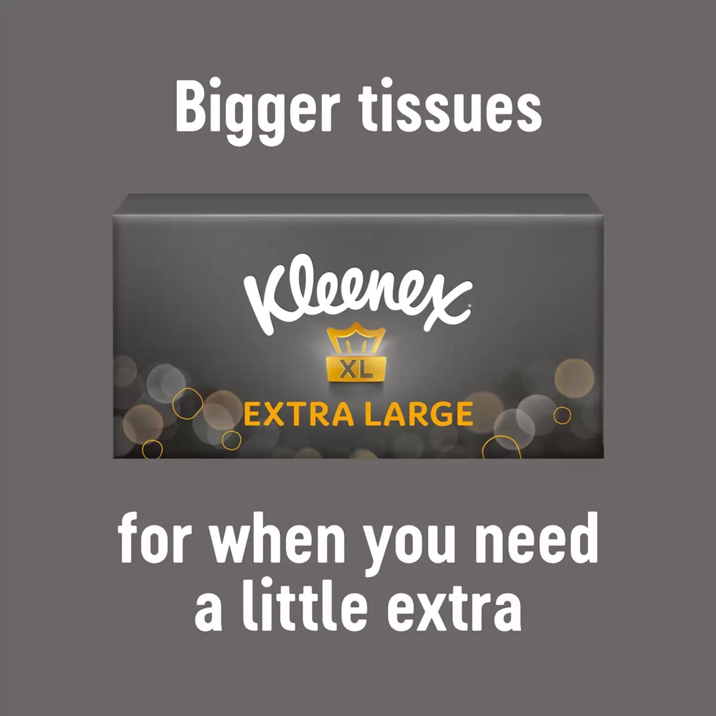 Kleenex Extra Large Facial Tissue for Men 2ply 90 Sheets, Pack of 6