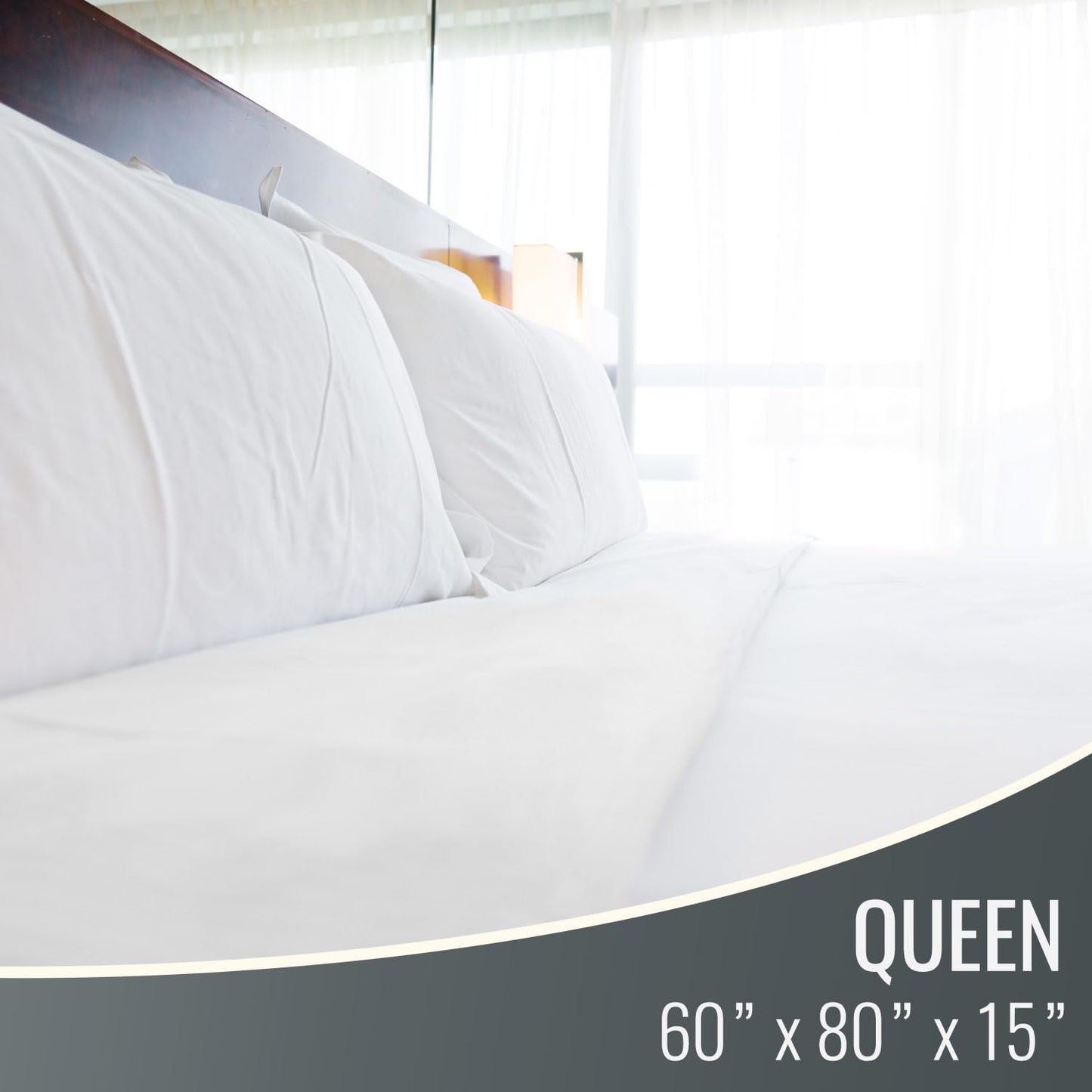 DMI Waterproof Mattress Protector, Mattress Pad/Cover, Bed Pad and Cover, Contoured Fitted Sheet, Queen (Packaging May Vary)