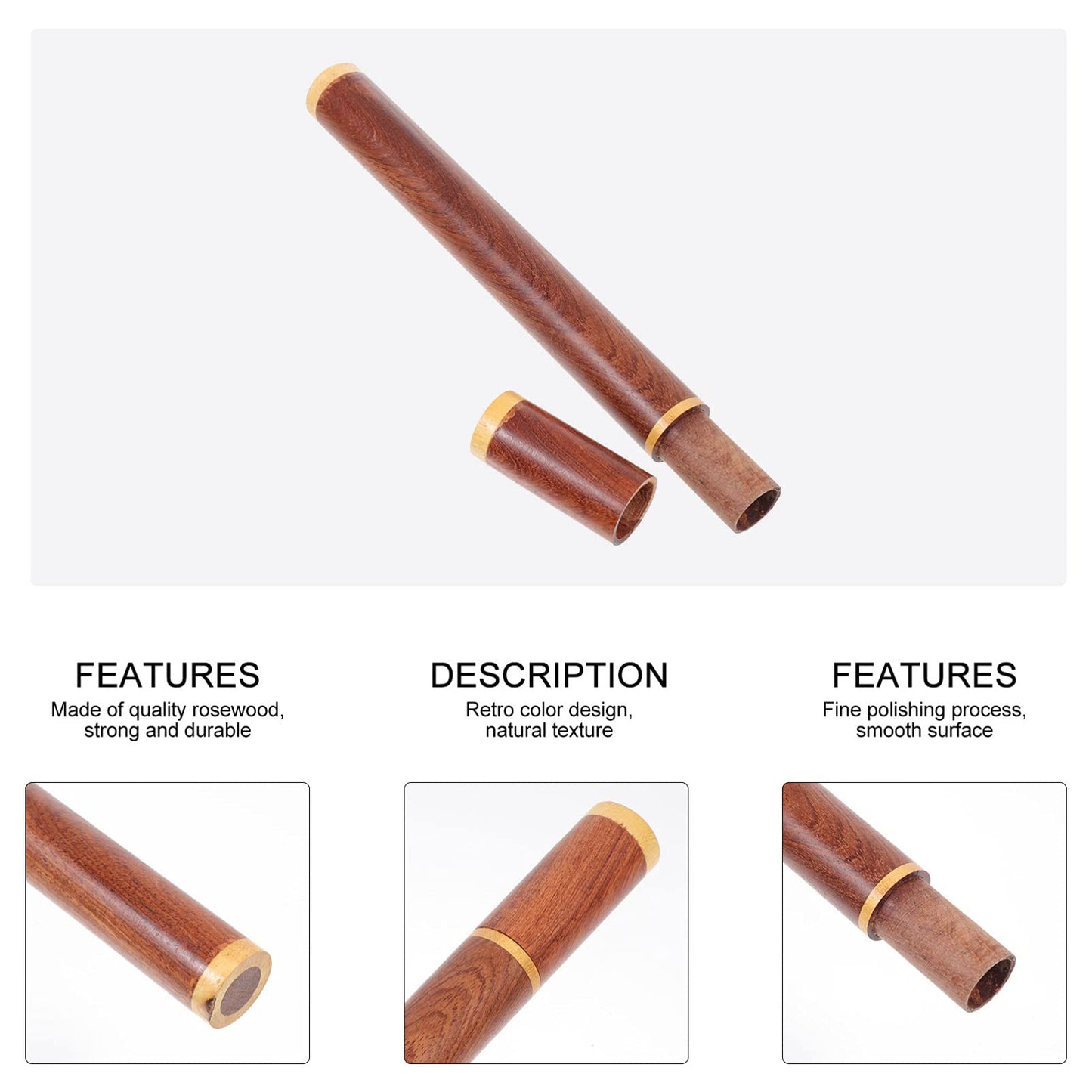 ARTIBETTER 3-Pack Smooth Natural Incense Tube Holder Set Compact 9.44In Wooden Incense Stick Storage Canisters with Simple Lid for Home Decor Meditation and Aromatherapy
