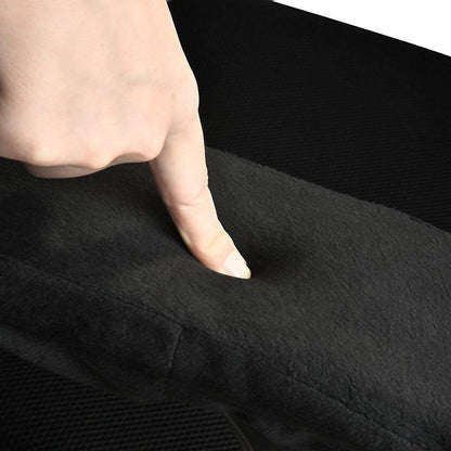 Aloudy Ergonomic Memory Foam Office Chair Armrest Pads, Comfy Gaming Chair Arm Rest Covers for Elbows and Forearms Pressure Relief(Set of 2),Black,Medium