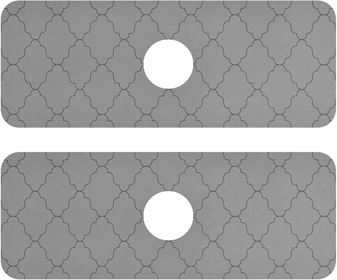 Kitchen Sink Splash Guard 2 PCS 14.7 Inch Sink Faucet Mat Splash Guard