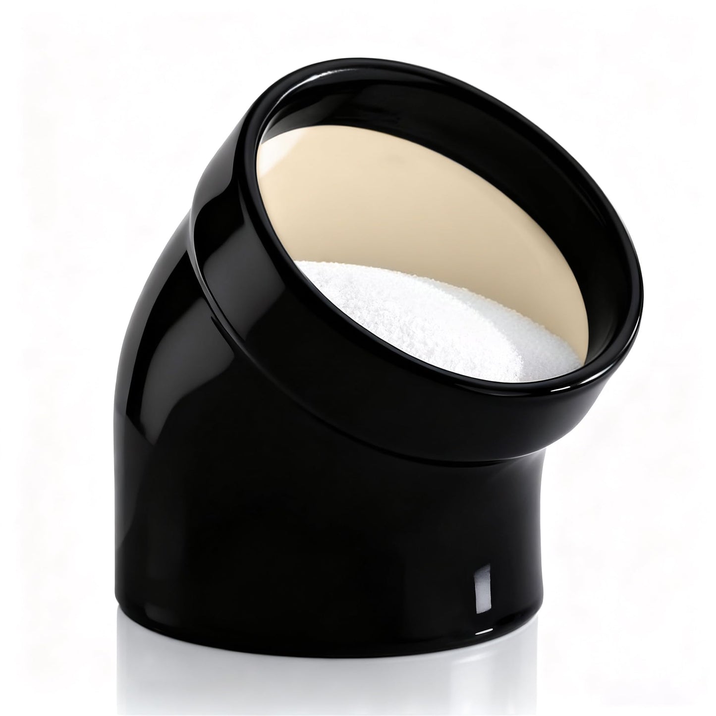 MARKETTY Salt Pig, Dishwasher Safe Ceramic Salt Cellar Modern and Minimalist, Salt Pig Ceramic for Convenient Access to Seasoning, Wide Caliber Salt Holder for Counter (Black)