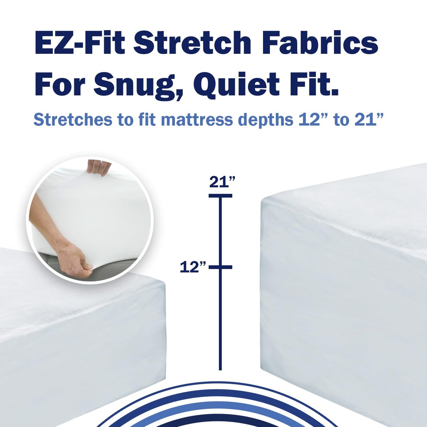 CleanRest Waterproof Mattress Fitted Sheet Protector, Ultimate Defense Against Spills and Wear, MicronOne Allergen Barrier, Breathable, Chemical-Free, Fits Mattress Depths 12" to 21" (Queen)