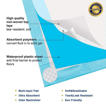 petphabet extra large dog Training Pads large pet Puppy Pads heavy duty large puppy training pads Multilayer Ultra Absorbent 42 counts(28 * 34 Inches)
