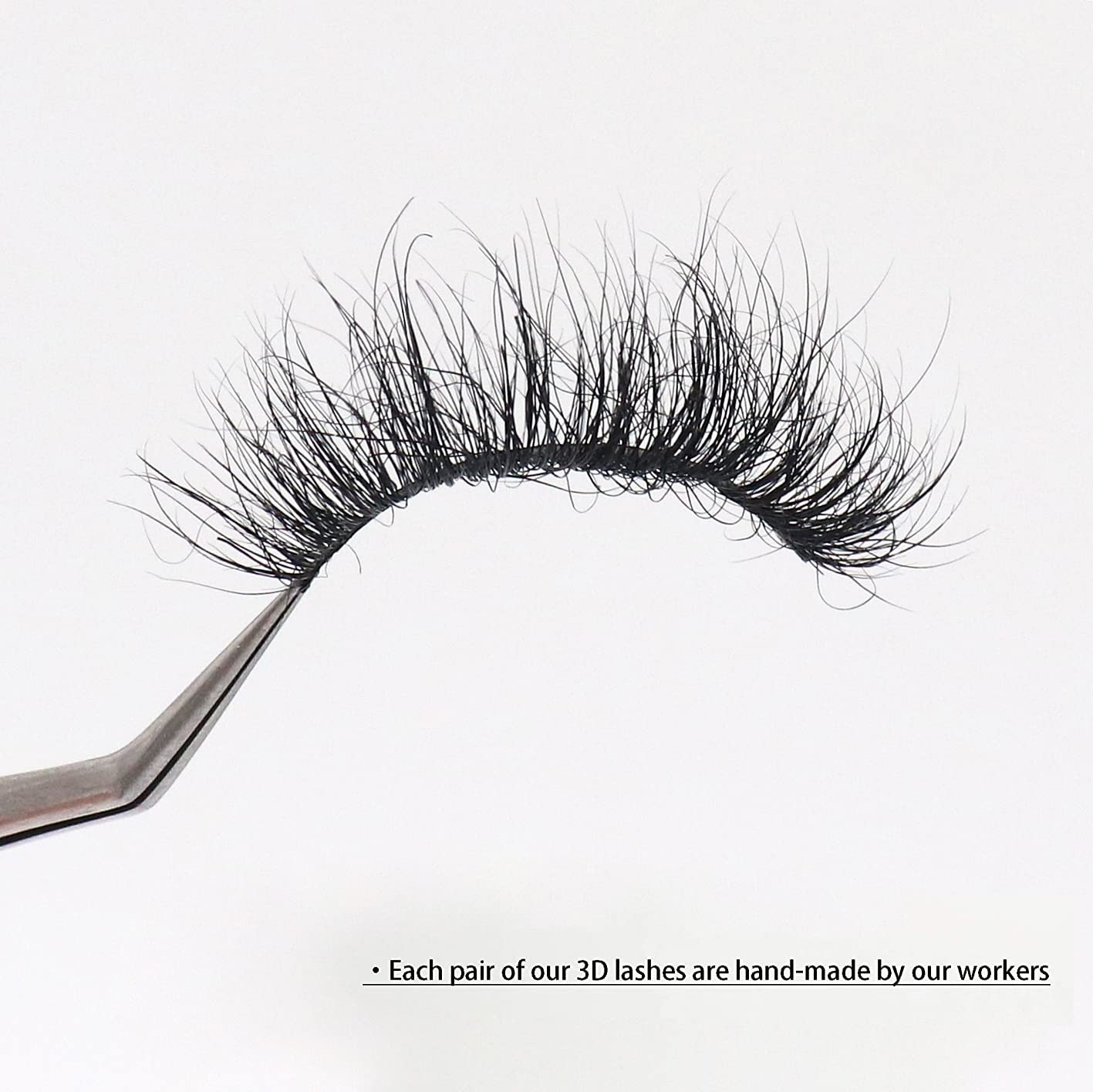 Veleasha Lashes 100% Real Mink 3D luxurious False Eyelashes Hand-made Natural Long Cross False Lashes for Makeup 1 Pair Pack (No.A11)