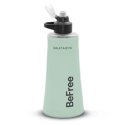 Katadyn BeFree AC 1L Soft Water Filter Bottle – Green, Ultralight & Collapsible Flask, First-of-Its-Kind Activated Carbon Filter Improves Taste & Odors, Ideal for Hiking, Travel, Sports & Emergencies