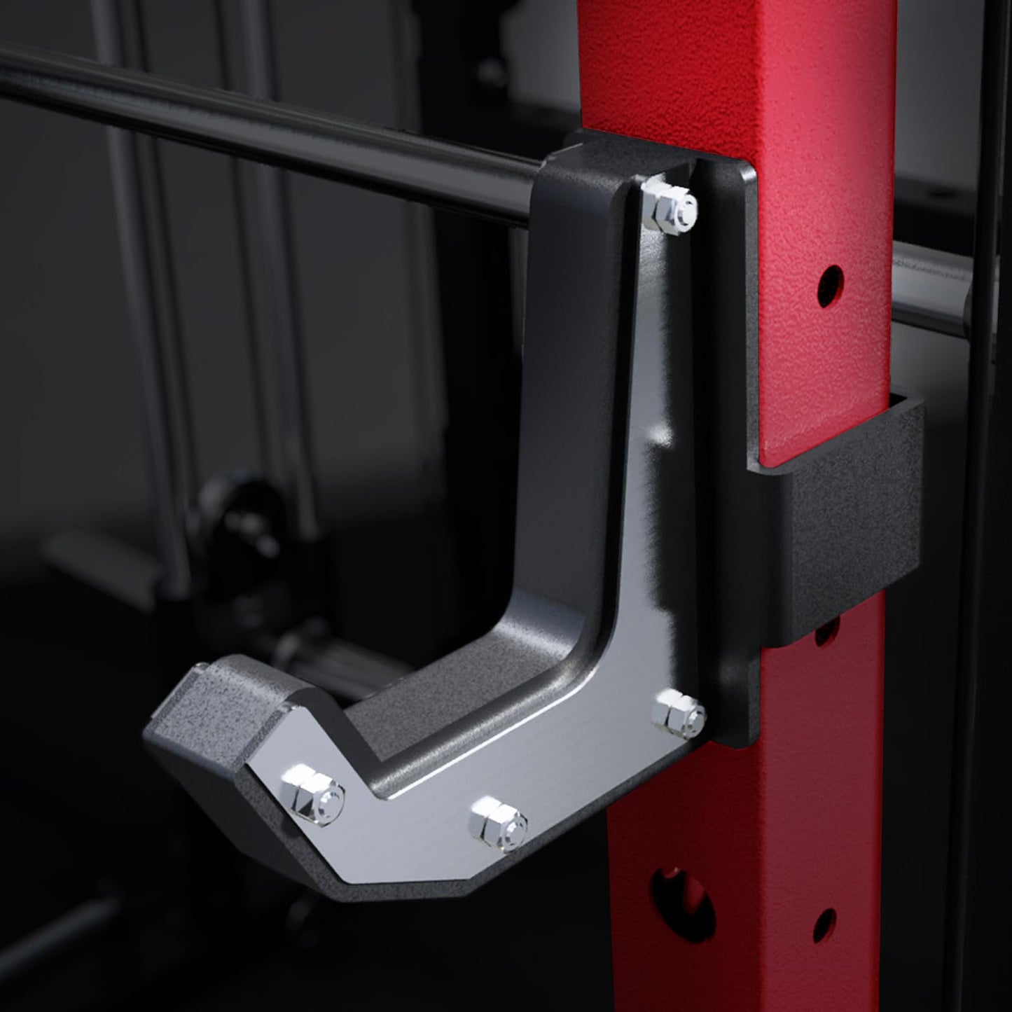 RitFit M2 Smith Machine with Cable Crossover System, 3D Functional Trainer & Power Cage, 16 Adjustment Holes, 6 Storage Pegs for Full-Body Home Gym(M2 PRO-3D Red)
