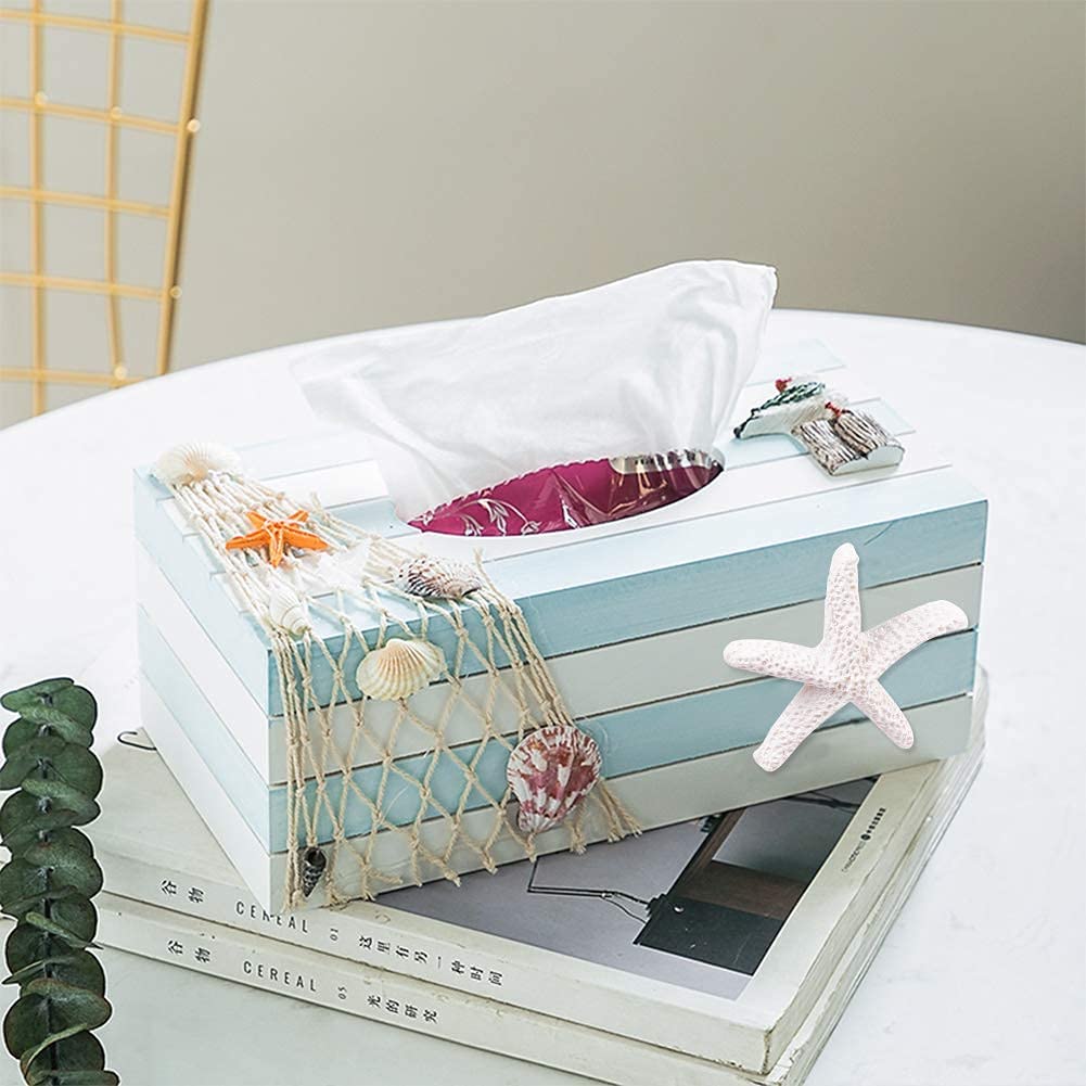 PH PandaHall 2.2 Inch Pencil Finger Starfish, 16pcs Starfish Ornaments Resin Nautical Coastal Beach Ocean Flatback Ornaments for Beach Wedding Party Christmas Tree Halloween Home