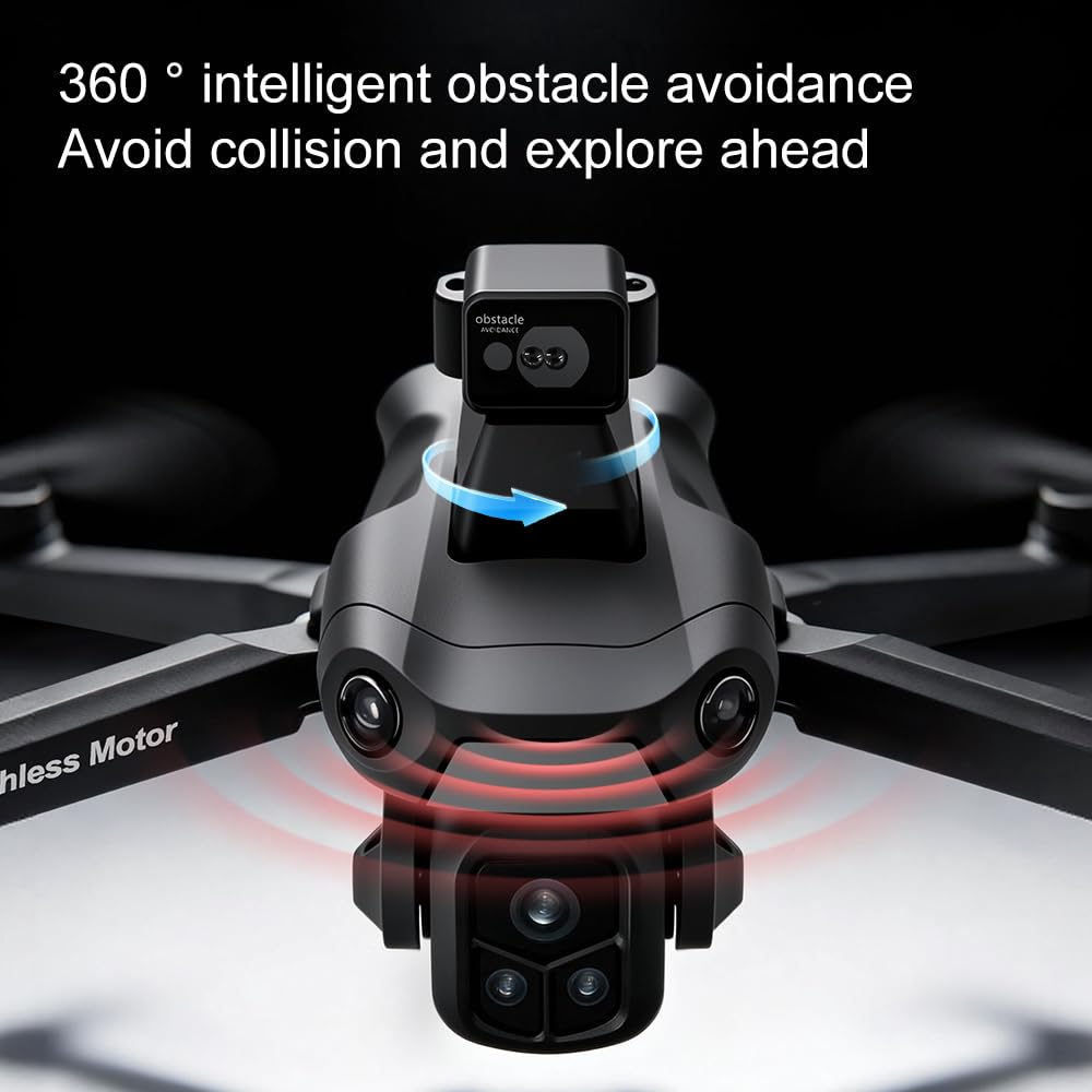 V918 GPS Drone with Camera for Adults 4K, RC Drones with 5 inch HD Screen, 75 Mins Flight Time, 3KM Long Control Range, 360° Obstacle Avoidance, Headless Mode, Auto Return, Circle Fly and Follow Me, Lightweight and Foldable Quadcopter for Beginner Gifts T
