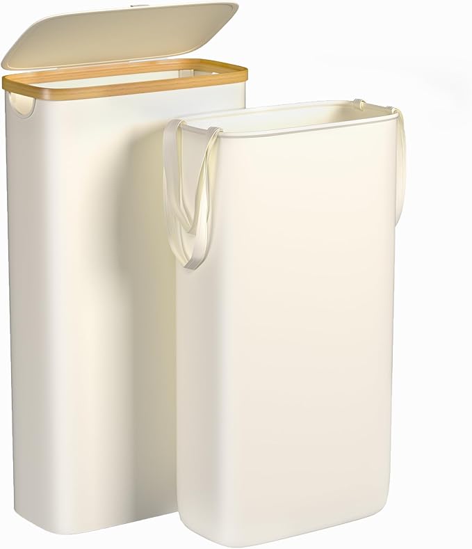 Slim Laundry Hamper, 60L Waterproof Narrow Laundry Basket