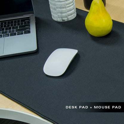 Con-Tact Brand XL Gaming Mouse Pad | Corner Desk Stitched Edges Extended Mousepad | Non-Slip Water Resistant Keyboard Mat | Deskpad for Gamer, Home & Office 36.22" x 15.74in | L Shape (Black)
