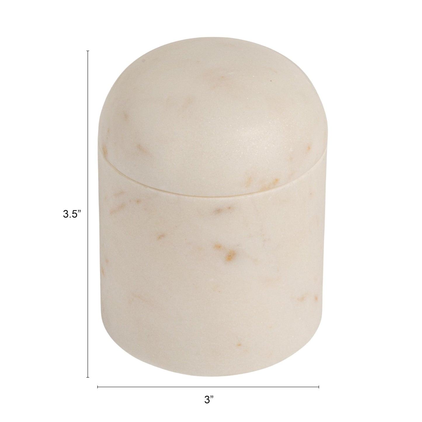 Bloomingville Round Marble Salt Cellar, White
