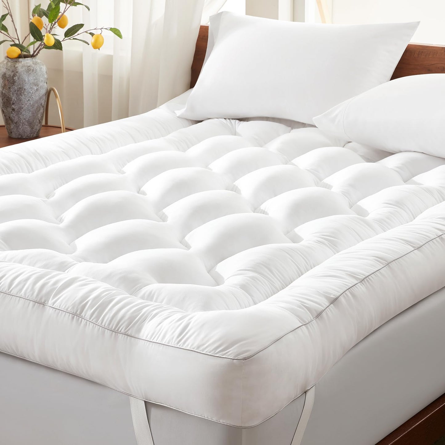 Decroom 4 Inch Mattress Topper Twin for Back Pain Relief, Breathable Memory Foam Mattress Pad, Soft & Supportive Pillow Topper, 75x39x4 Inch