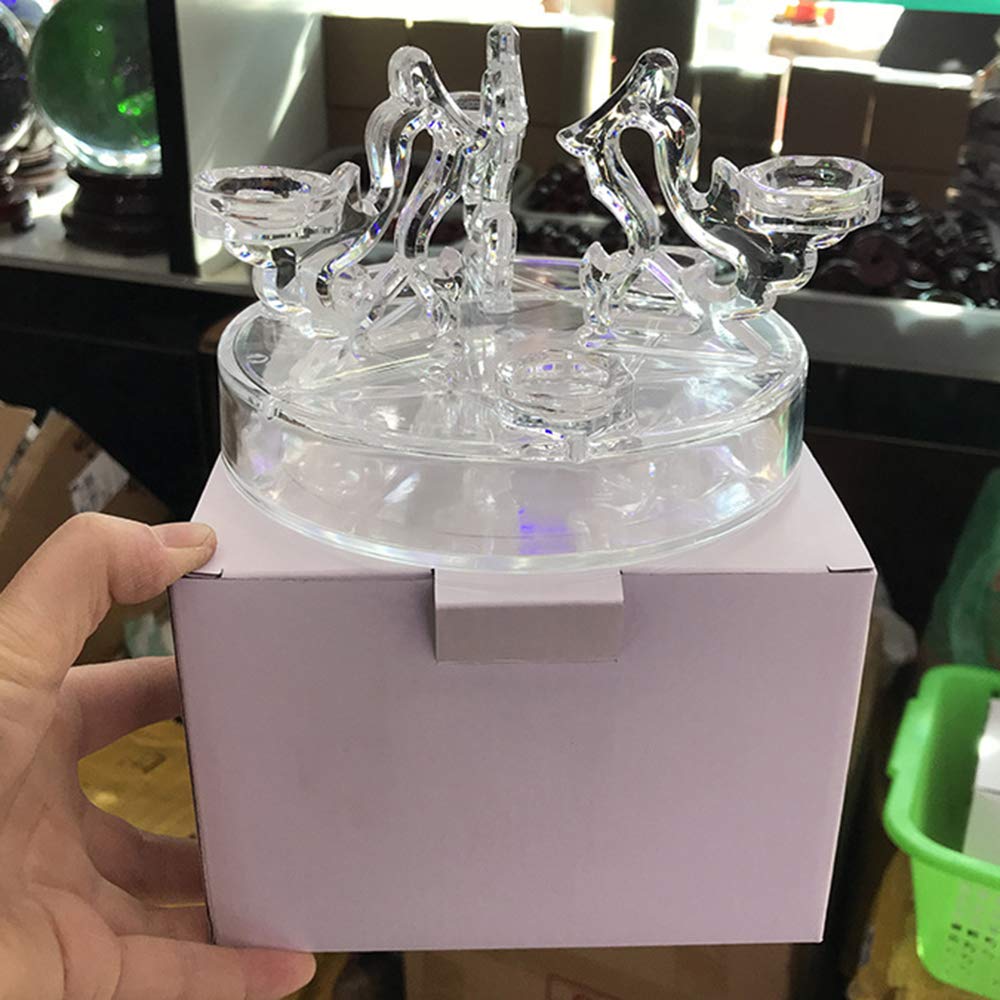 NEBAISEN Acrylic Crystal Ball Base Display Stand Transparent Glass Sphere Ball Holder Stand for 7 Pieces Balls Desktop Ornament