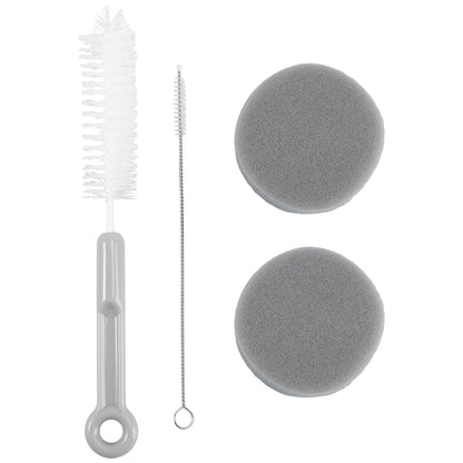ERINGOGO 1Set Pet Feeder Water Fountain Cleaning Set Tools with Long Handle Brushes for Efficient Daily Care for Dog Cat Owners Gray