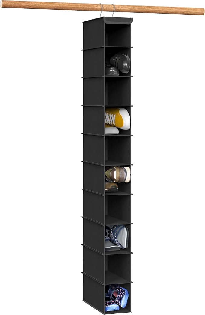Simple Houseware 10 Shelves Closet Hanging Shoe Organizer