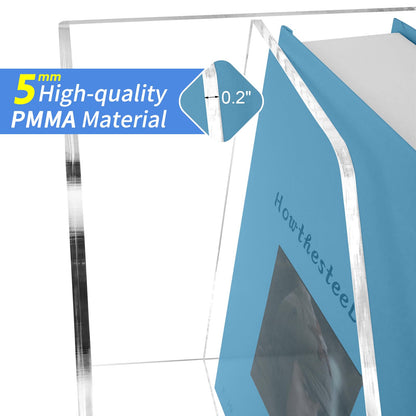 WYFHLPMMA Acrylic Paper Tray Stackable Letter Organizers, Clear Paper Desk Organizer, 3-Tier, Desk A4 File Holder for Office Document Desktop File