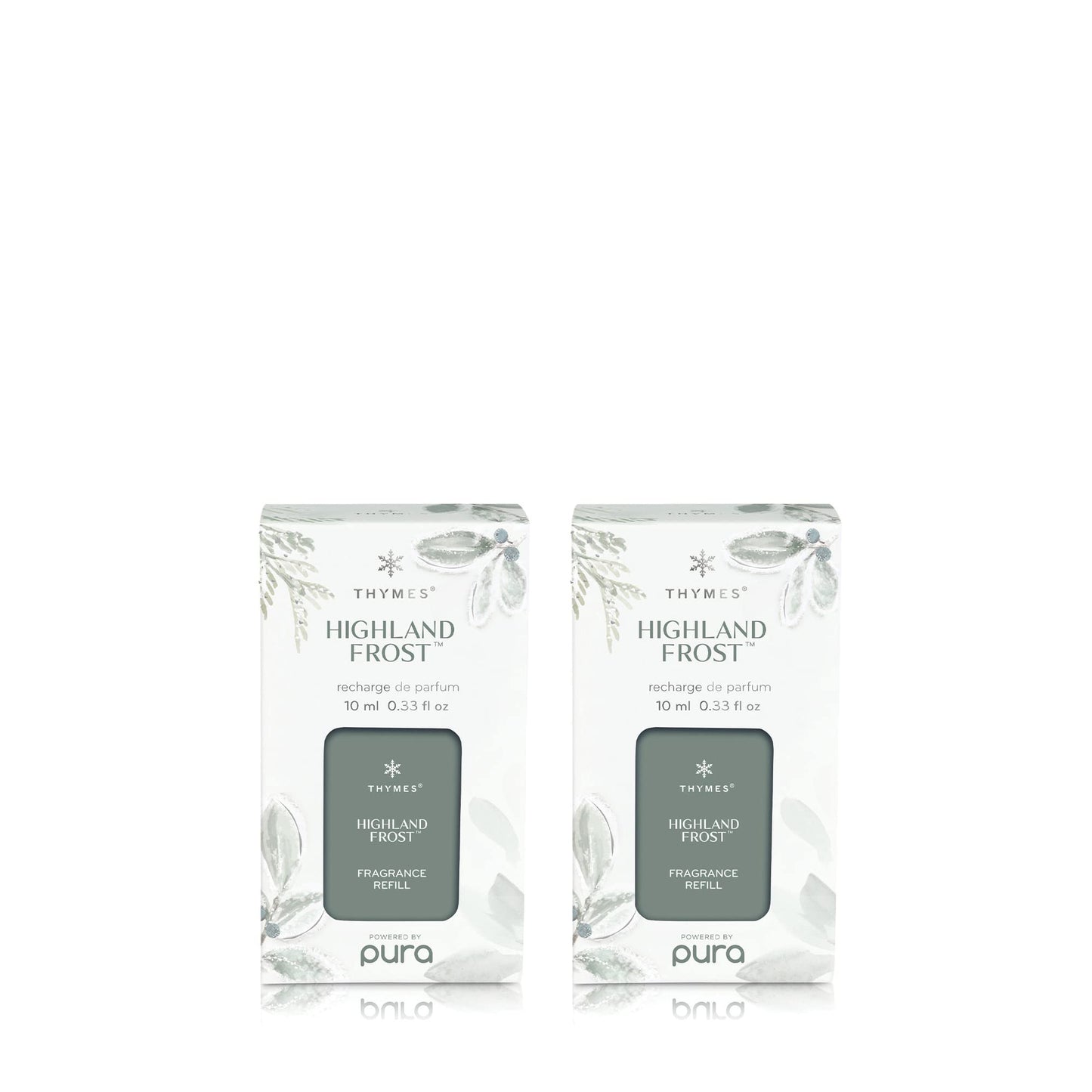 Thymes Pura Refills – 2 Pack of Oil Diffuser Scents – Long-Lasting Pura Diffuser Refills – Premium Home Fragrance – Notes Siberian Fir Needles, Cedarwood & Sandalwood (Frasier Fir, Pack of 2)