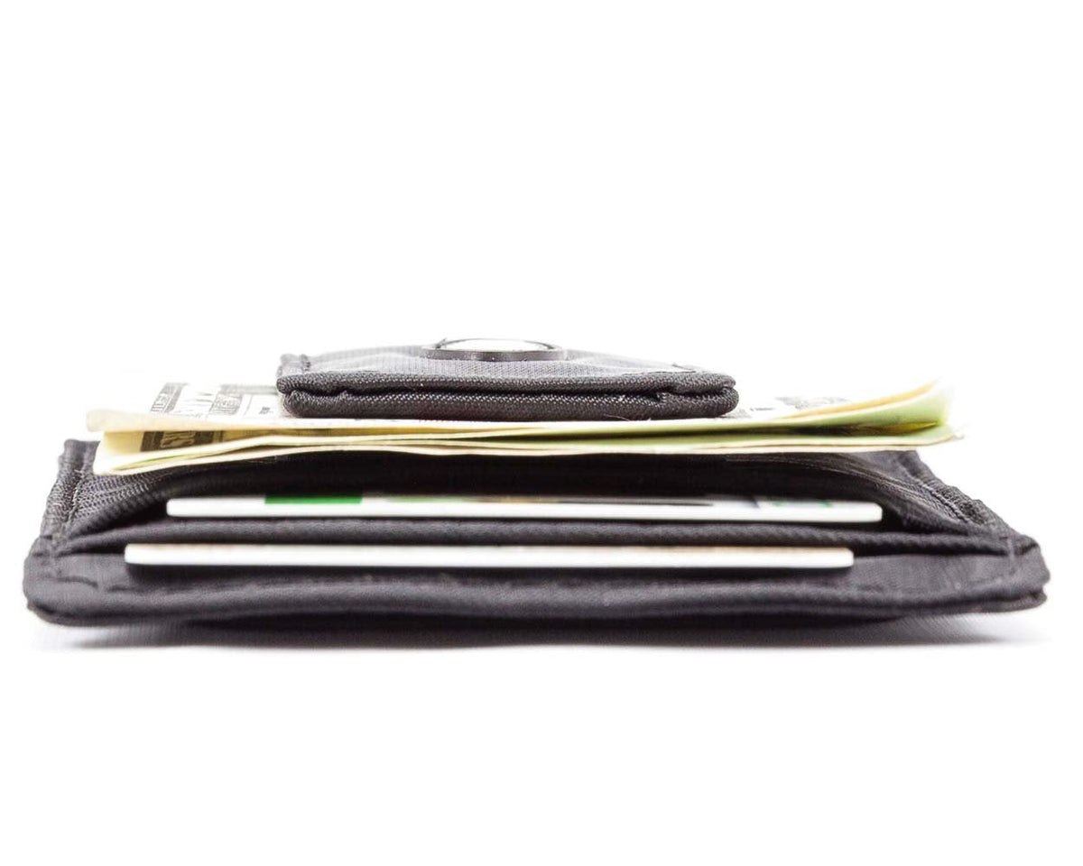 Big Skinny Men's Magnetic Money Clip Slim Wallet, Holds Up to 12 Cards, Black