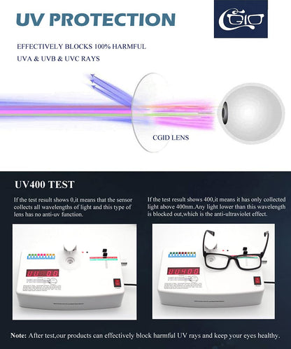 CGID CN12 Fake Glasses Women Men Casual Fashion Square Clear Lens Glasses 100% UV400 Protection,Matte Black