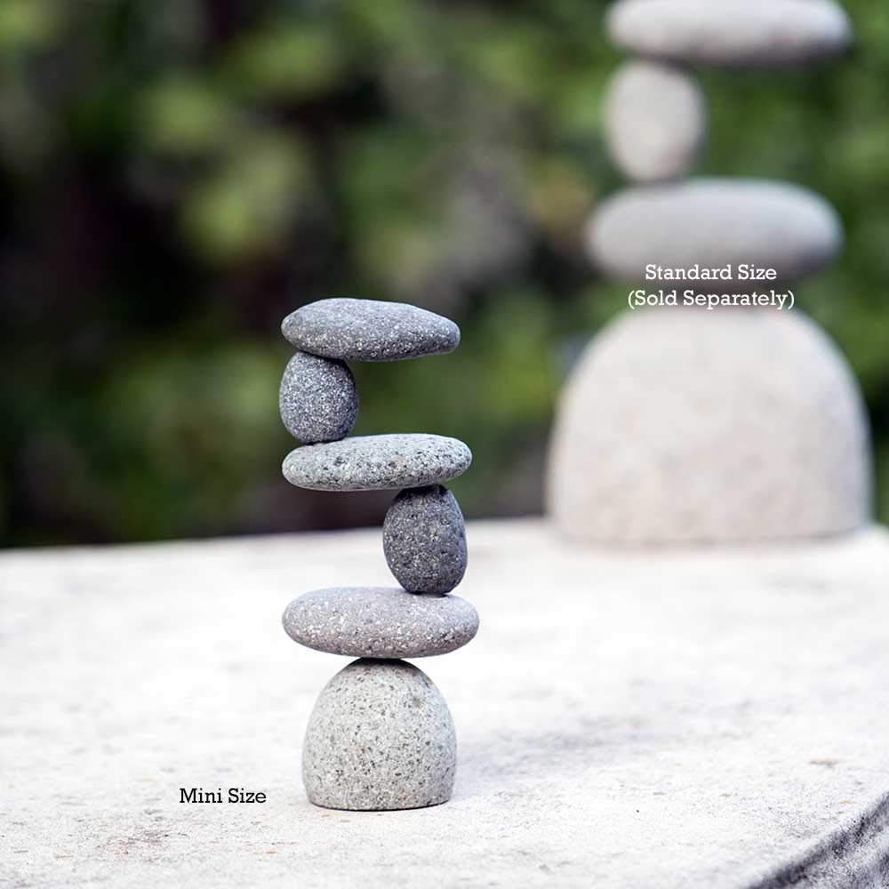 Zen Garden Mini Side 2 Side Balanced Stone Rock Cairn Sculpture - Promote Health, Harmony, and Calming Serenity, Meditation Decor, Mindfulness Decorations, Garden Decor, Home Decor, Zen Decor