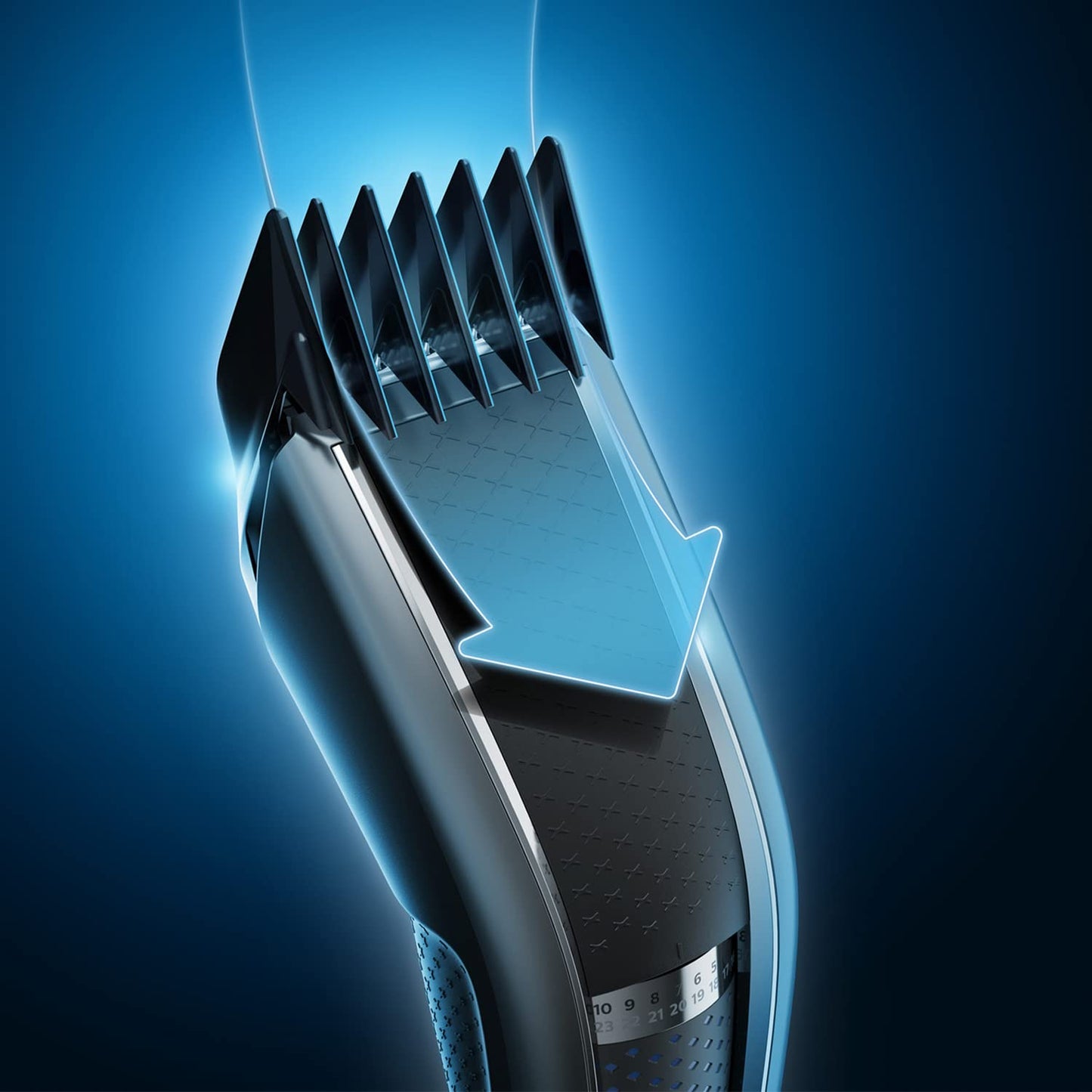 Philips Hair Clippers, Series 5000 Trim-n-Flow PRO Technology Hair Clipper, Fully Washable with Self-Sharpening Stainless Steel Blades, Corded, UK 3-Pin Plug - HC5630/13