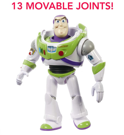 Mattel Disney Pixar Buzz Lightyear Large Action Figure 12 in Scale Highly Posable Authentic Detail, Toy Story Space Movie Collectable, Ages 3 Years & Up, HFY27