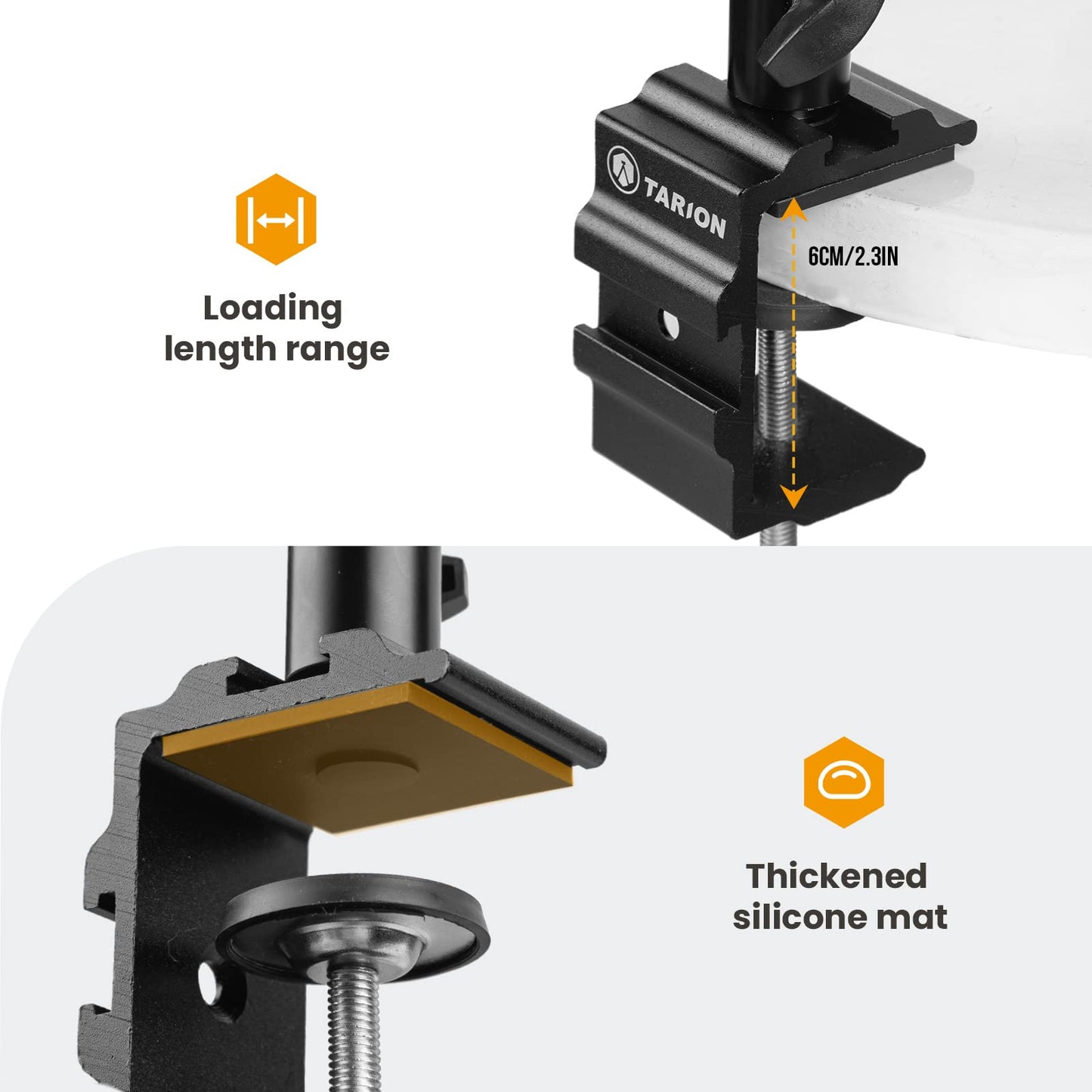 TARION Desk Camera Mount Stand Heavy Duty Articulated Camera Arm Articulating Table Mount Camera Stand Adjustable Flexible Gear Joints TKA01-L