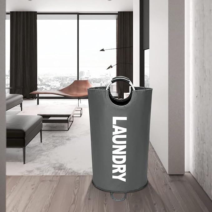 125L X-Large Laundry Basket, Freestanding Tall Clothes Hamper, Collapsible