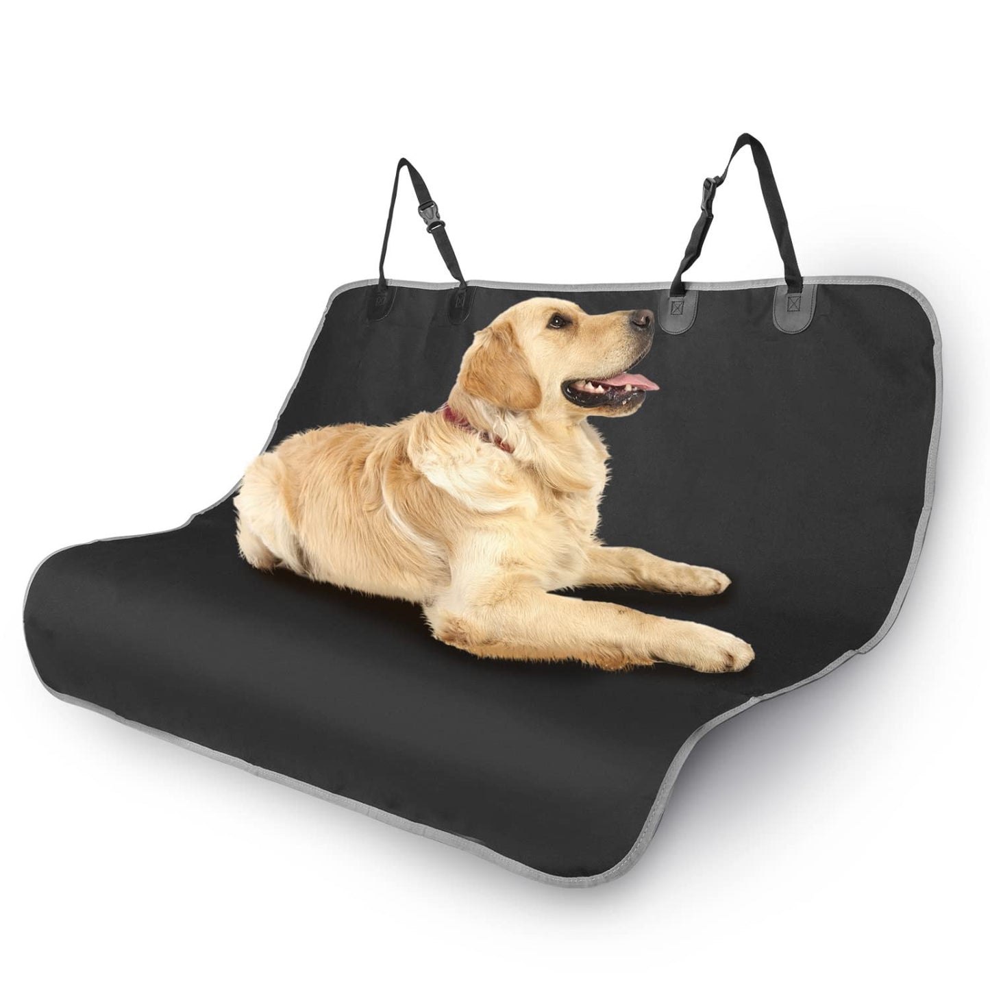 Nobleza Dog Car Seat Cover, No-Skirt Design Nonslip Car Seat Cover for Dogs, Durable Scratch Proof Car Boot Liner Protector, Dog Seat Covers for Universal Cars Back Seats, 140 * 110CM, Black