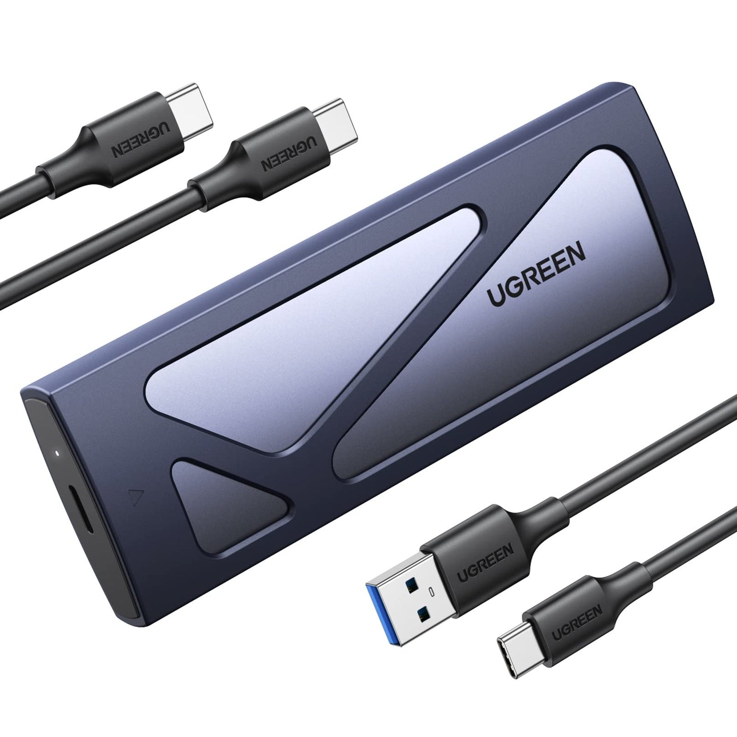 UGREEN M.2 NVMe SSD Enclosure, Tool-Free NVMe Enclosure, 10Gbps M2 SSD Caddy with USB 3.2 Gen2 Supports M and B&M Keys and Size in 2230/2242 /2260/2280 SSDs