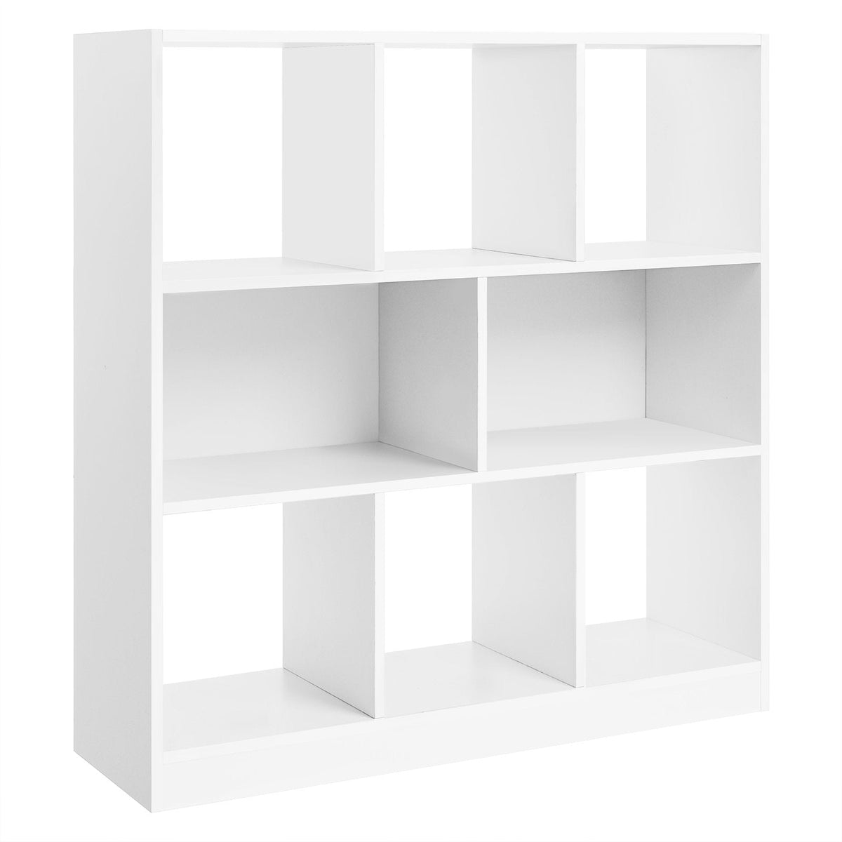 VASAGLE Custos Collection - Bookcase, Bookshelf, Freestanding Storage Unit, Used Horizontally, Vertically, Upside Down, 11 x 35.4 x 39.4 Inches, for Living Room, Study, Office, Cloud White ULBC55WT