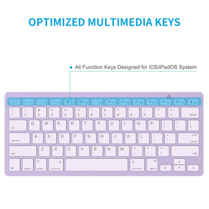 OMOTON Bluetooth Keyboard Compatible with iPad 10th Generation, iPad 10.2 (9th/8th/7th), iPad Pro 13/12.9/11 inch, iPad Air/Mini and More iOS Devices, White