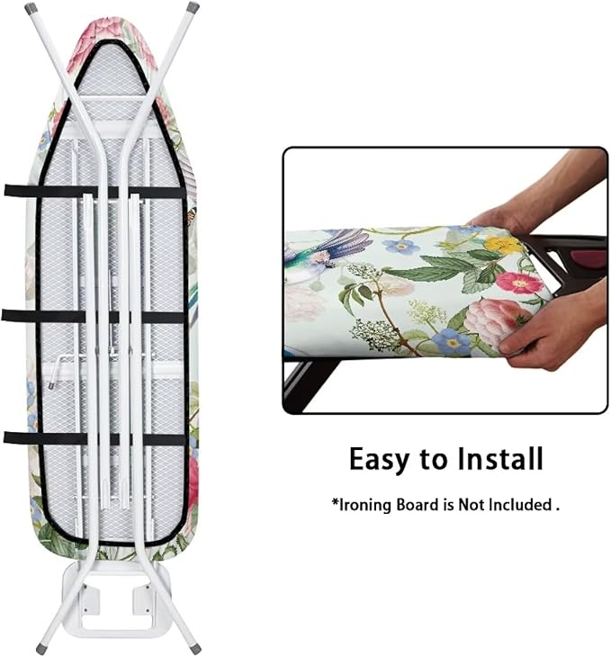 Floral Hummingbird Ironing Board Covers Standard Stylish Washable Ironing Board