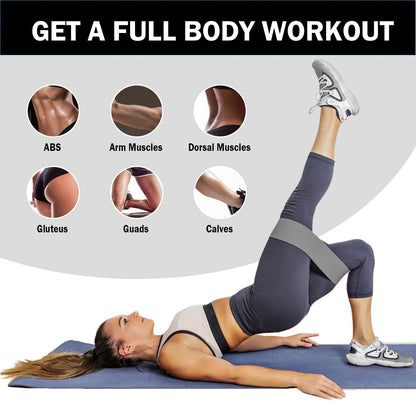 Non-Slip Fabric Resistance Bands for Working Out, Loop Exercise Bands for Booty Leg, Butt, Glute, Stretch Workout Bands for Women & Men, Hip Elastic Bands for Home Gym Fitness, Yoga, Pilates