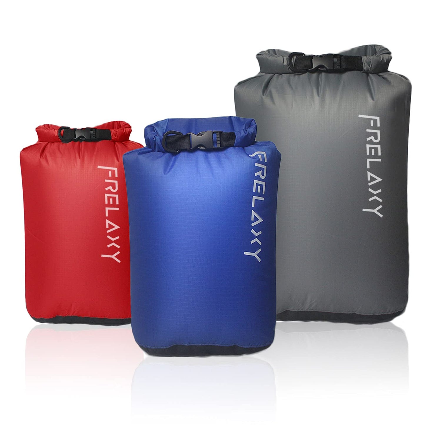 Frelaxy Dry Bag 3-Pack/5-Pack, Ultralight Dry Sack, Outdoor Bags Keep Gear Dry for Hiking, Backpacking, Kayaking, Camping, Swimming, Boating