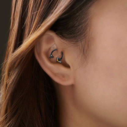 LOREMOW 9 PCS 16G Stainless Steel Horseshoe Septum Rings for Women Cartilage Helix Tragus Earrings Daith Earrings Hoop Snake Bat Gothic Piercing Jewelry B