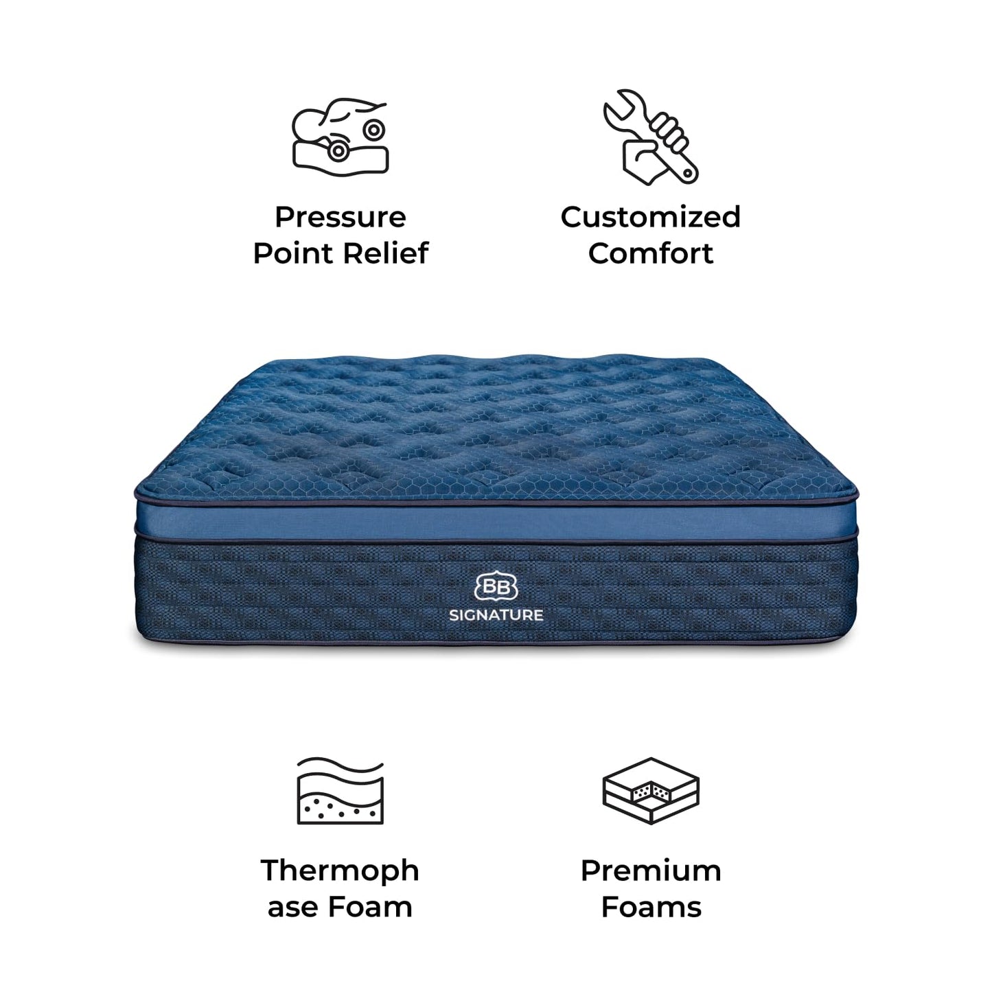 Brooklyn Bedding Signature Hybrid King 13 Inch Mattress, Medium Feel, CERTIPUR-US Certified Foam
