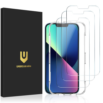 UNBREAKcable Shatterproof Tempered Glass Screen Protector for iPhone SE 2022/SE 2020, iPhone 8/7 [3-Pack] [99.99% HD Clear] [Easy Installation Frame] [9H Hardness][Bubble Free] for Apple 4.7''