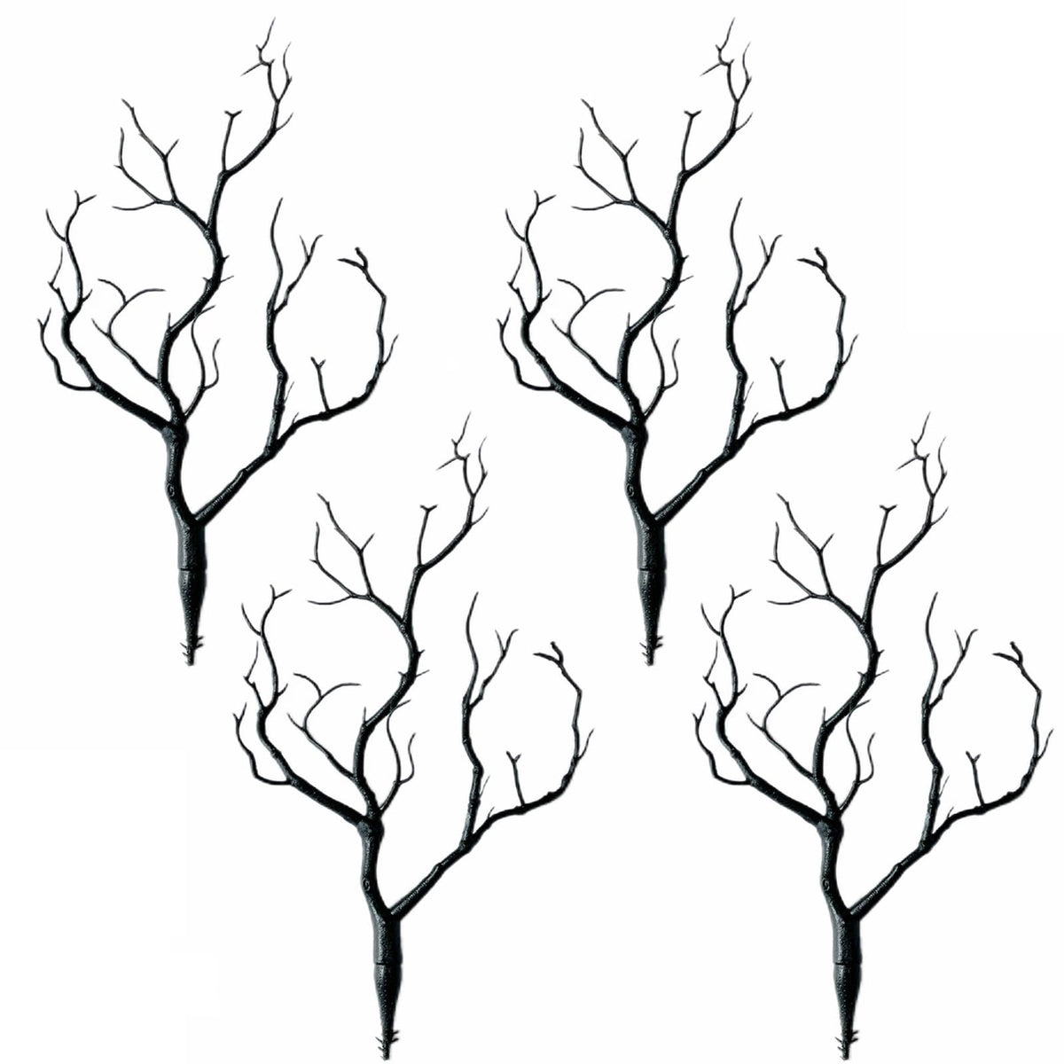 Threemonkys 13.8 inches Artificial Coral Branches Fake Antler Branches Small Branches for Home Decoration Flower Arrangement Wedding Christmas Halloween Festival (Black 10PCS)