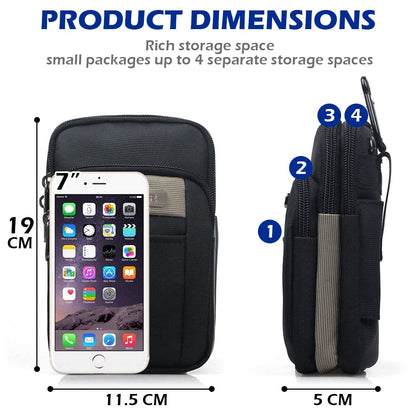 SPAHER Small Men's Side Bag - Outdoor Sports Hiking Waist Pack Crossbody Tactical MOLLE EDC Cellphone Pouch Belt Bum Business Fanny Hip Messenger Sling Travel Gym Bag
