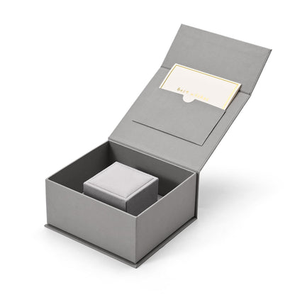 Oirlv Ring Gift Box with Lid Magnetic Gray Boxes for Wedding Proposal Gift Birthday Present with Card(Gray)