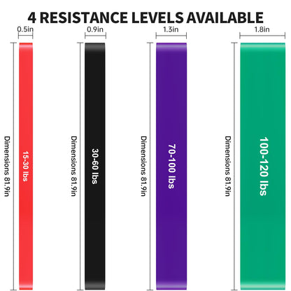 Pull Up Assistance Bands Set 5 LBS - 230 LBS, Long Resistance Bands for Pull Ups Working Out, Gym Workout Bands for Men Exercise Muscle Training and Shape Body - Carry Bag Included