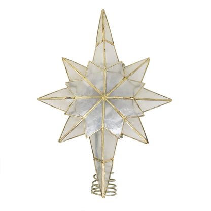 Kurt Adler 10-Light Capiz Star of Bethlehem Clear Treetop