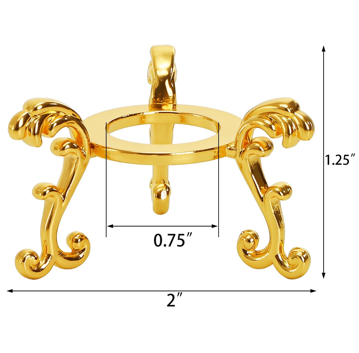 Jucoan 14 Pack Crystal Ball Stand, 2 Inch Small Metal Gold Sphere Holder for Displaying 40-80mm Crystals Globe Balls Rock Stone Easter Egg Display Stand