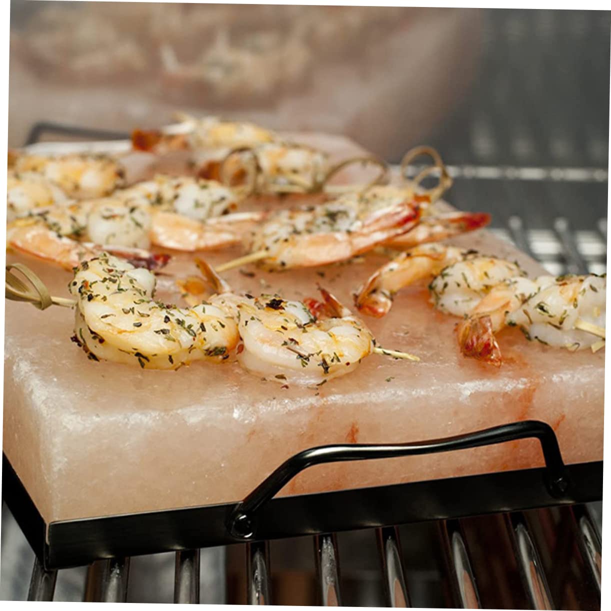IWOWHERO Salt Block Holder Metal Salt Plate Tray Holder Edges for Easy Cleaning for Home BBQ