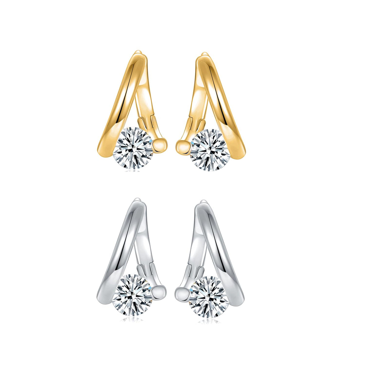 Lymphvity Earrings for Women Halolux Lymphvity Germanium Earring Atheniz Lymphatic Earring Lymphatic Drainage Earrings (Gold+Silver)