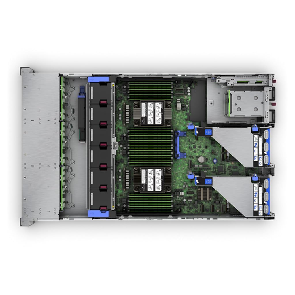 HPE ProLiant DL380 Gen11 2U Rack Server Bundle with Dual Xeon 4410y 12-Core 2GHz, 256GB DDR5 Memory, 7.68TB Enterprise SATA SSD Storage, RAID, Dual Power, iLO and Rail Kit