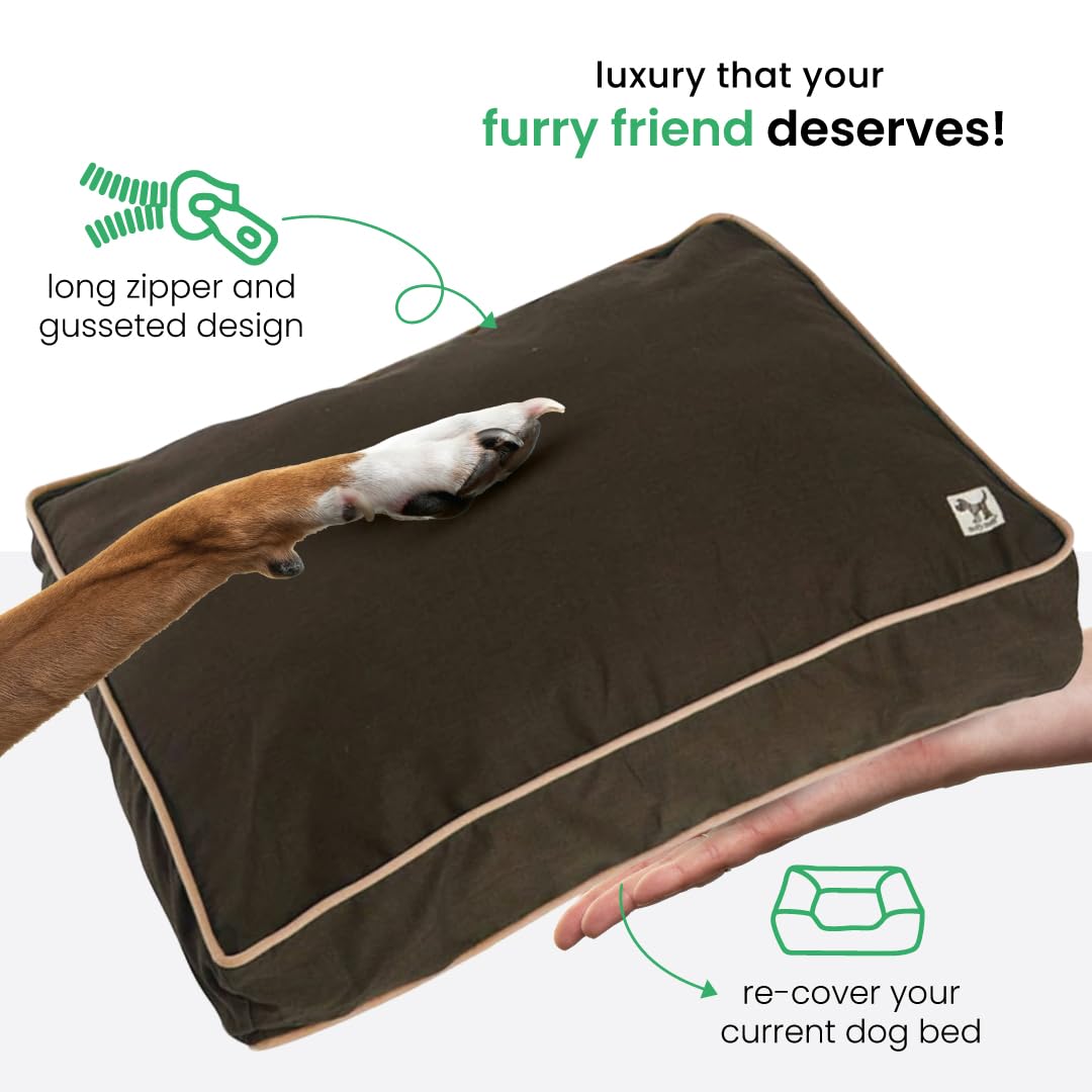 Molly Mutt Medium to Large Dog Bed Cover - Landslide Print - Measures 27”x36”x5’’ - 100% Cotton - Durable - Breathable - Sustainable - Machine Washable Dog Bed Cover